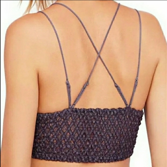 Free People Adella Lace Bralet Neon Peach - Picture 5 of 13